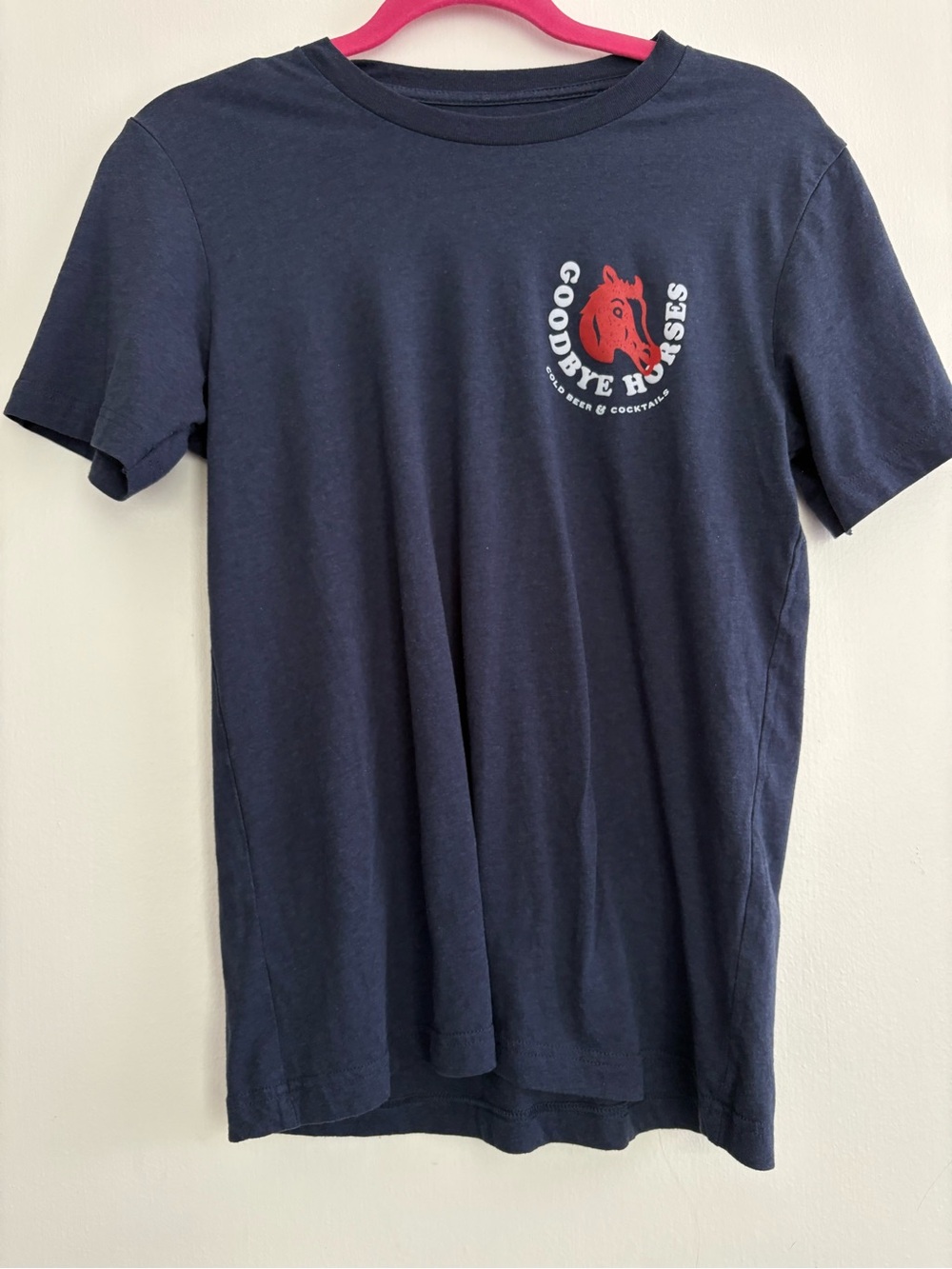 Goodbye Horses Navy Graphic Tee - Men's Casual Shirt